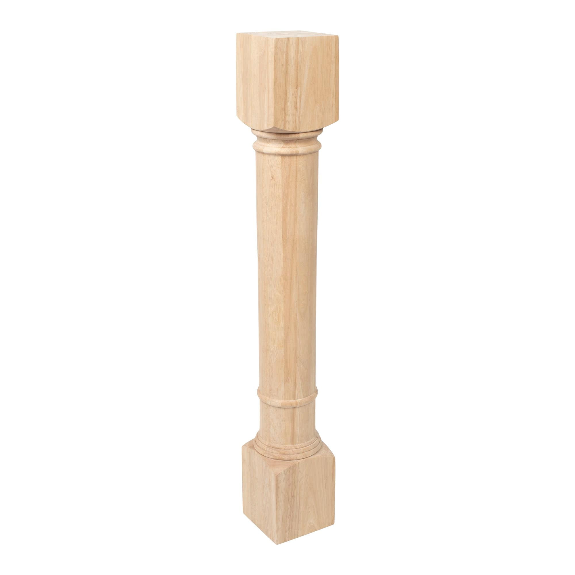 35.25" Unfinished Hardwood Traditional Kitchen Island Leg