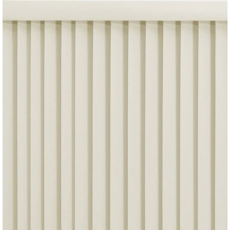 Designer's Touch 3.5" Cordless PVC Sliding Door Vertical Blinds, Alabaster, 78" x 84"