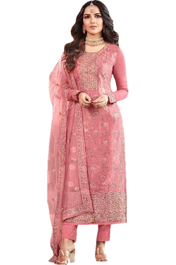 Indian Pakistani Salwar Kameez Embroidery Work Palazzo Pant Suit Customize Stitched Dress