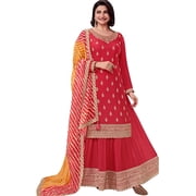 Designerharsha Indian Sharara Suits Reception Wear Ready to Wear Pakistani Wedding & Reception Wear Heavy Salwar Kameez Plazo Dress