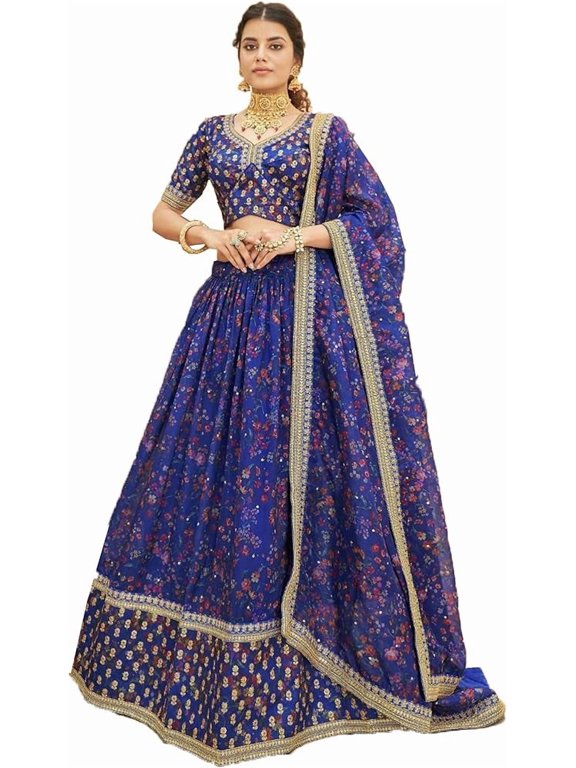 Lehenga Choli Blouse with Dupatta For Women Ready to Wear Wedding & Reception Wear Lengha
