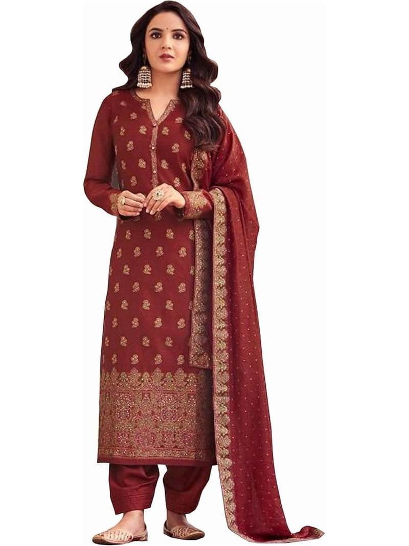 ethnic pakistani dresses Designerharsha Sewn Plazzo Pant Suits Indian Party Wear Salwar Kameez Dress CHEST 40 INCHES LARGE Shop Ethnic Wear Dress for