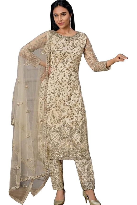 Trouser Pant Suit, Eid Special Traditional Pakistani Suit, Plus Size Indian Shalwar Kameez Suit