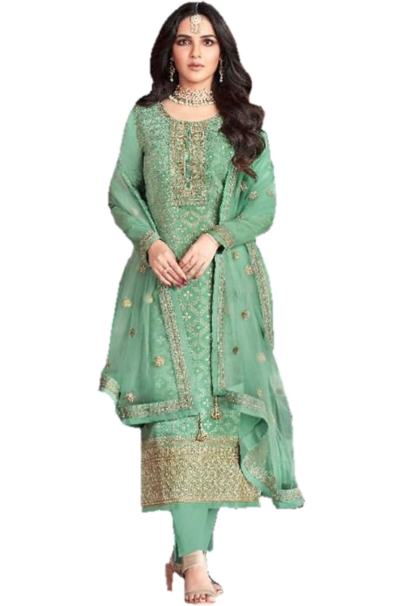 Wedding Party Wear Beautiful Embroidery Work Ready to Wear Salwar Kameez Pant Suit