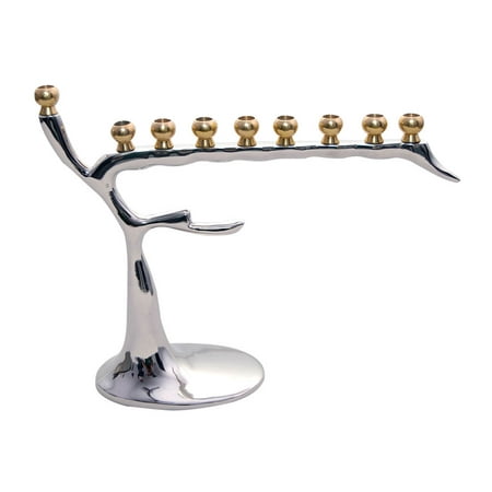 Zion Judaica Barren Winter Tree Menorah, Aluminum