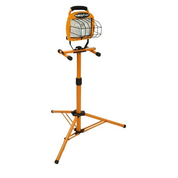 Designers Edge L10 500W Halogen Adjustable Work Light with Telescoping Tripod Stand