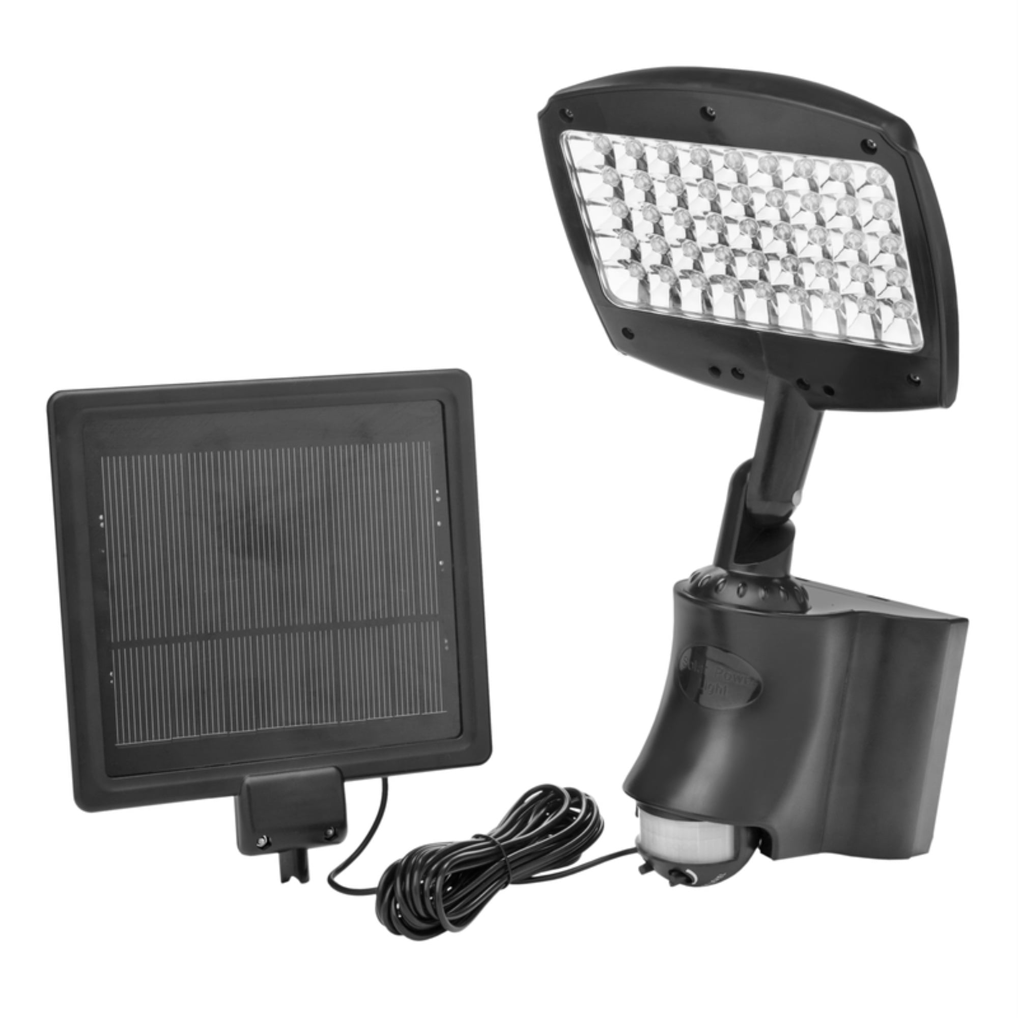 Designers Edge L955 45 LED Black Solar Powered Rechargeable Floodlight