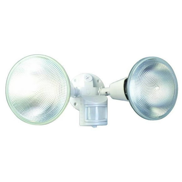 Designers Edge Motion-Sensing Hardwired Halogen White Security Floodlight