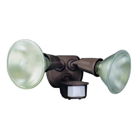 Designers Edge Motion-Sensing Hardwired LED Bronze Security Floodlight