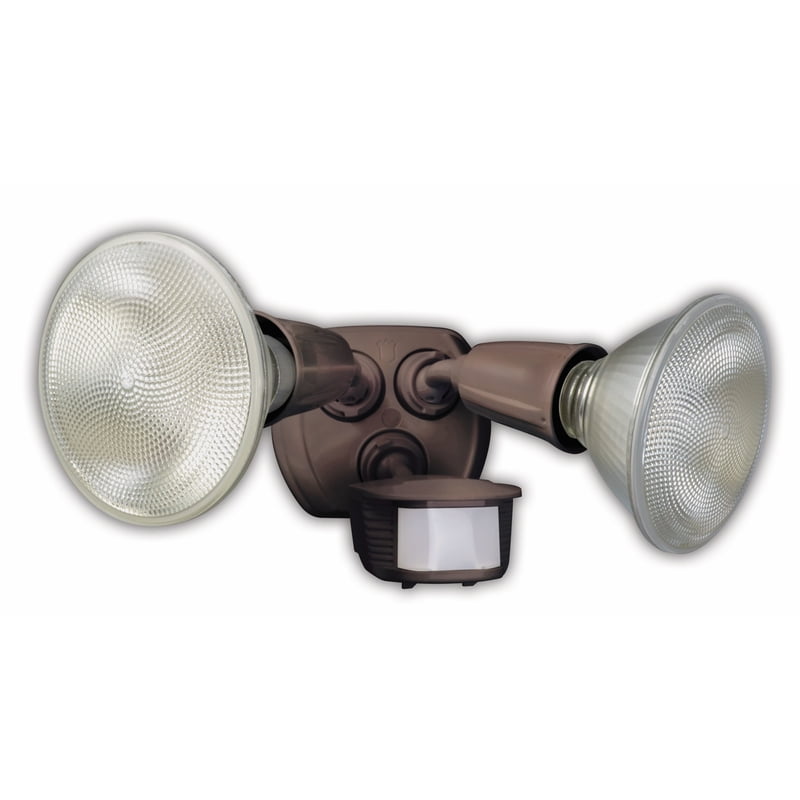 Bronze Motion-Sensing LED Outdoor Security Floodlight