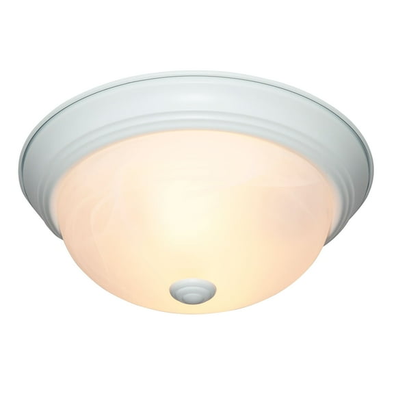 Designers Fountain 11 inch 2-Light White Flush Mount Ceiling Light, 1257S-WH-AL