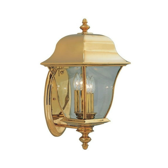 Designers Fountain - 3 Light Outdoor Wall Lantern Polished brass - Designers