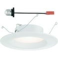 thumbnail image 1 of Designers Fountain 5 in. /6 in. Selectable CCT Integrated LED White Recessed Light, Dimmable Baffle Retrofit Trim, 1 of 4