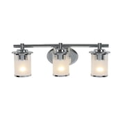 Designers Fountain 6693-CH Essence - Three Light Bath Bar Chrome Finish with Sand/Clear Glass