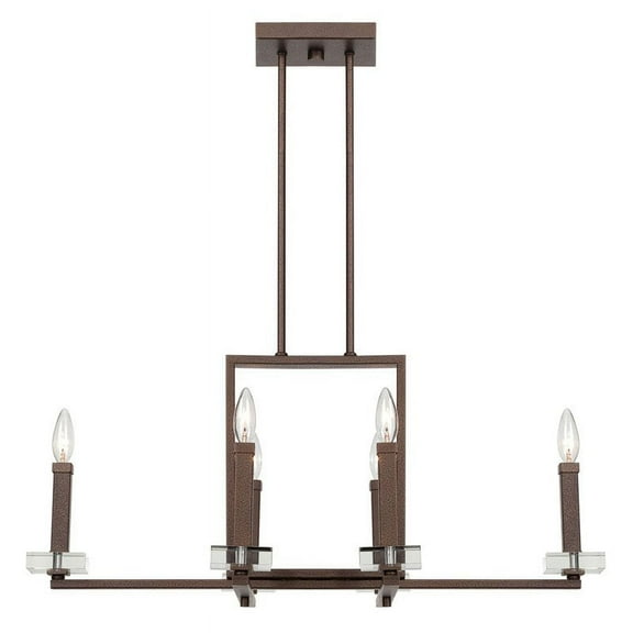 Designers Fountain 84386 Fieldhouse 6 Light Chandelier in Flemish Bronze Finish