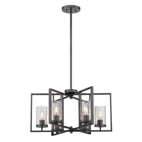 Elements 6-Light Charcoal Interior Incandescent Chandelier