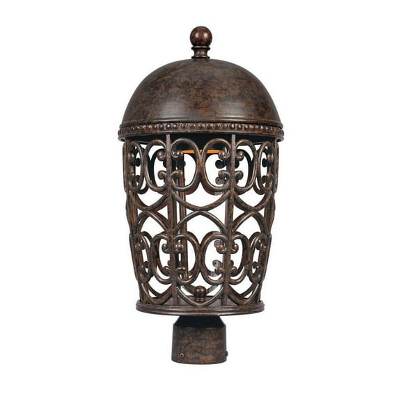 Designers Fountain 97596-BU Amherst-DS Post Lanterns Burnt Umber