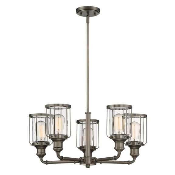 Designers Fountain Anson Satin Copper Bronze 5 Light Chandelier, 91385-SCB
