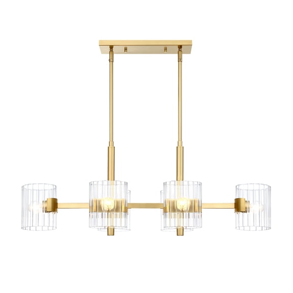 Designers Fountain Aries 36 inch 6-Light Brushed Gold Transitional Island Pendant Light, D284C-IS-BG