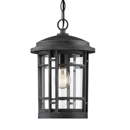 Designers Fountain Barrister Weathered Pewter 1 Light Hanging Lantern, 22434-WP