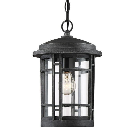 Designers Fountain Barrister Weathered Pewter 1 Light Hanging Lantern, 22434-WP