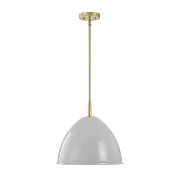 Designers Fountain Biba 15 inch 1-Light Brushed Gold Modern Pendant Light Grey Sky Metal Shades, D287M-15P-BG