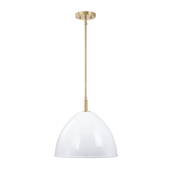 Designers Fountain Biba 15 inch 1-Light Brushed Gold Modern Pendant Light Ice Mist Metal Shades, D300M-15P-BG