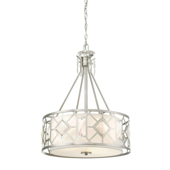 Designers Fountain Brentwood Satin Platinum 3 Light Pendant , 90131-SP