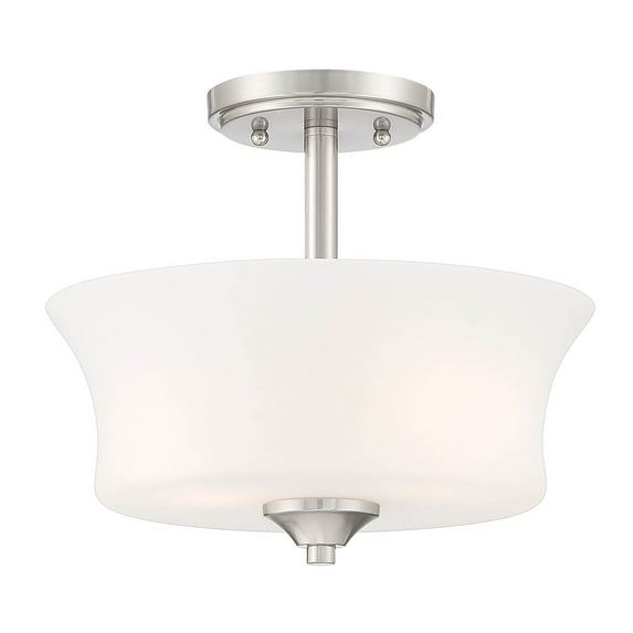 Designers Fountain Bronson 2 Light Brushed Nickel Semi Flush Mount Ceiling Light, D278M-SF-BN