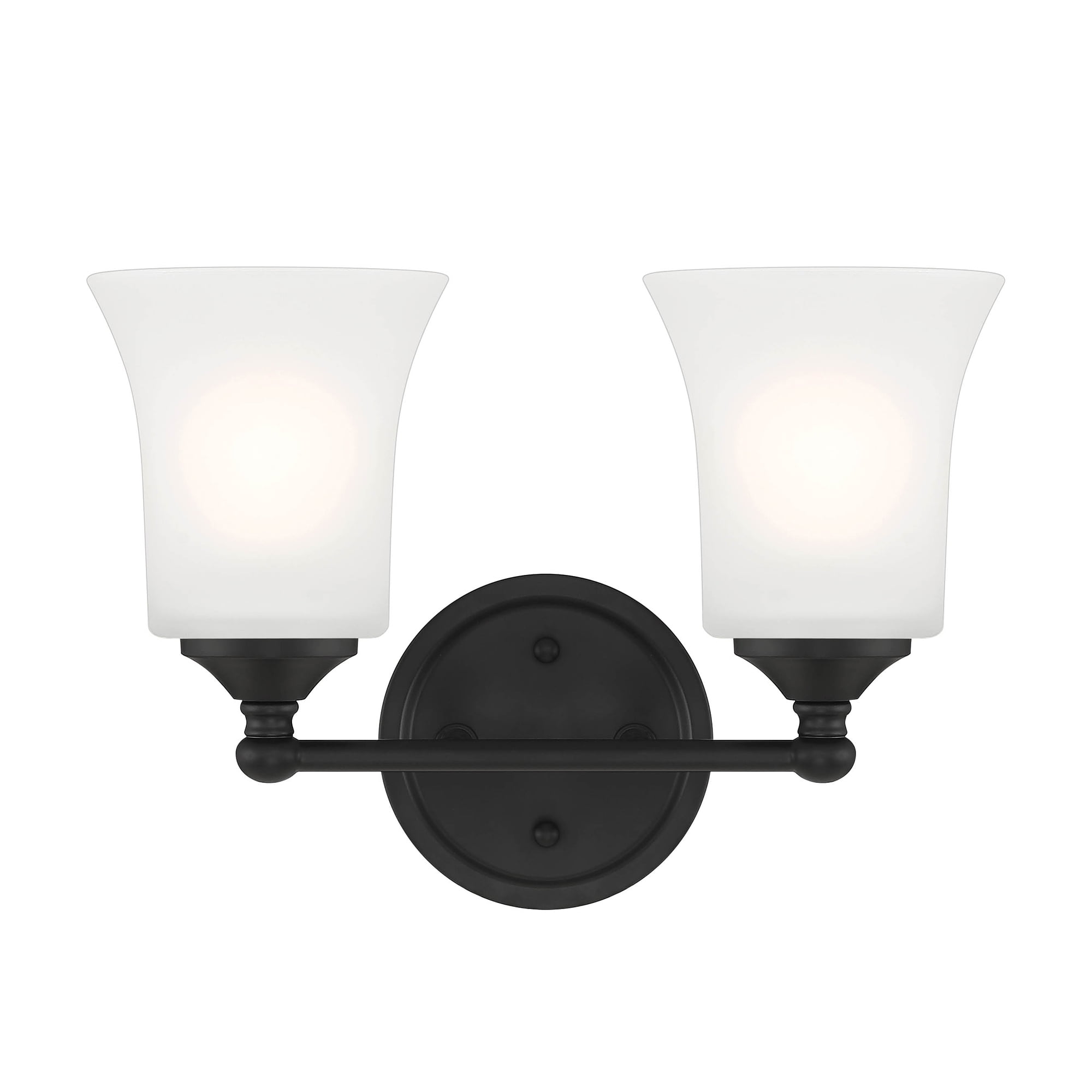 Designers Fountain Bronson 2 Light Matte Black Bathroom Vanity Light