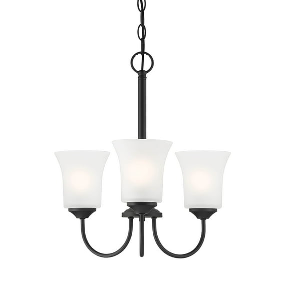 Designers Fountain Bronson 3 Light Matte Black Chandelier, D278M-3CH-MB