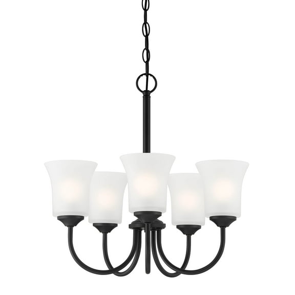 Designers Fountain Bronson 5 Light Matte Black Chandelier, D278M-5CH-MB