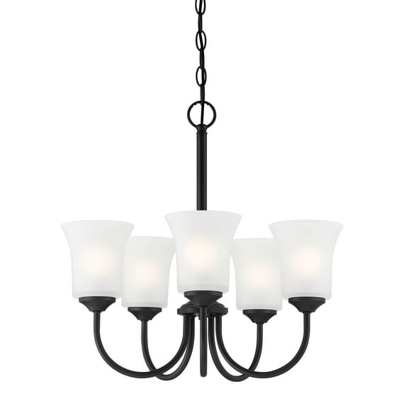 Designers Fountain Bronson 5 Light Matte Black Chandelier, D278M-5CH-MB