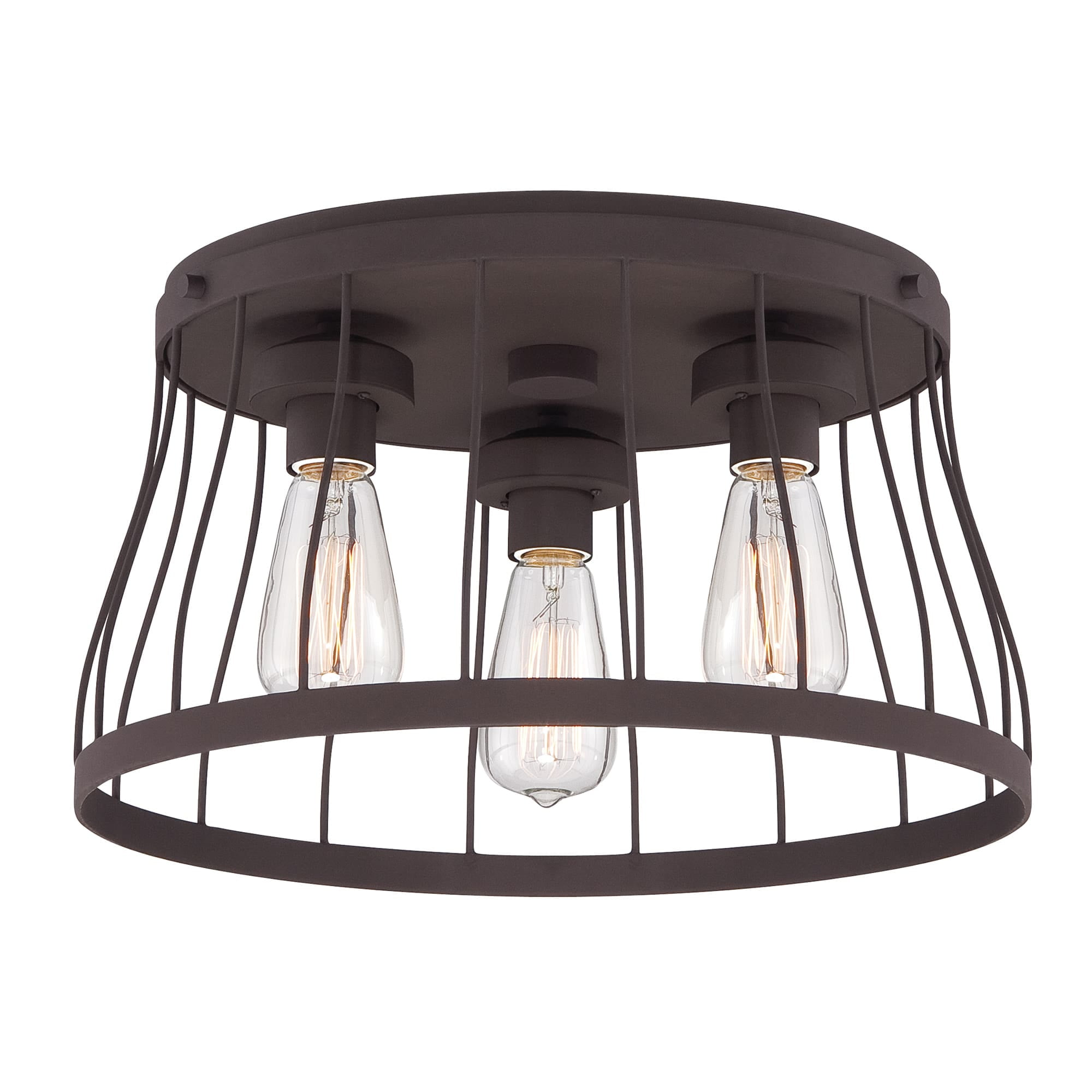 Brooklyn Bronze 16" Industrial Era Flush Mount Ceiling Light