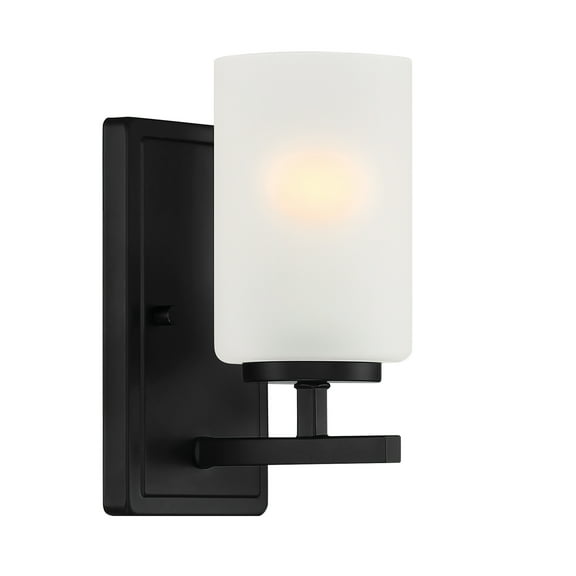 Designers Fountain Carmine 1 Light Matte Black Wall Sconce Light, D239M-1B-MB