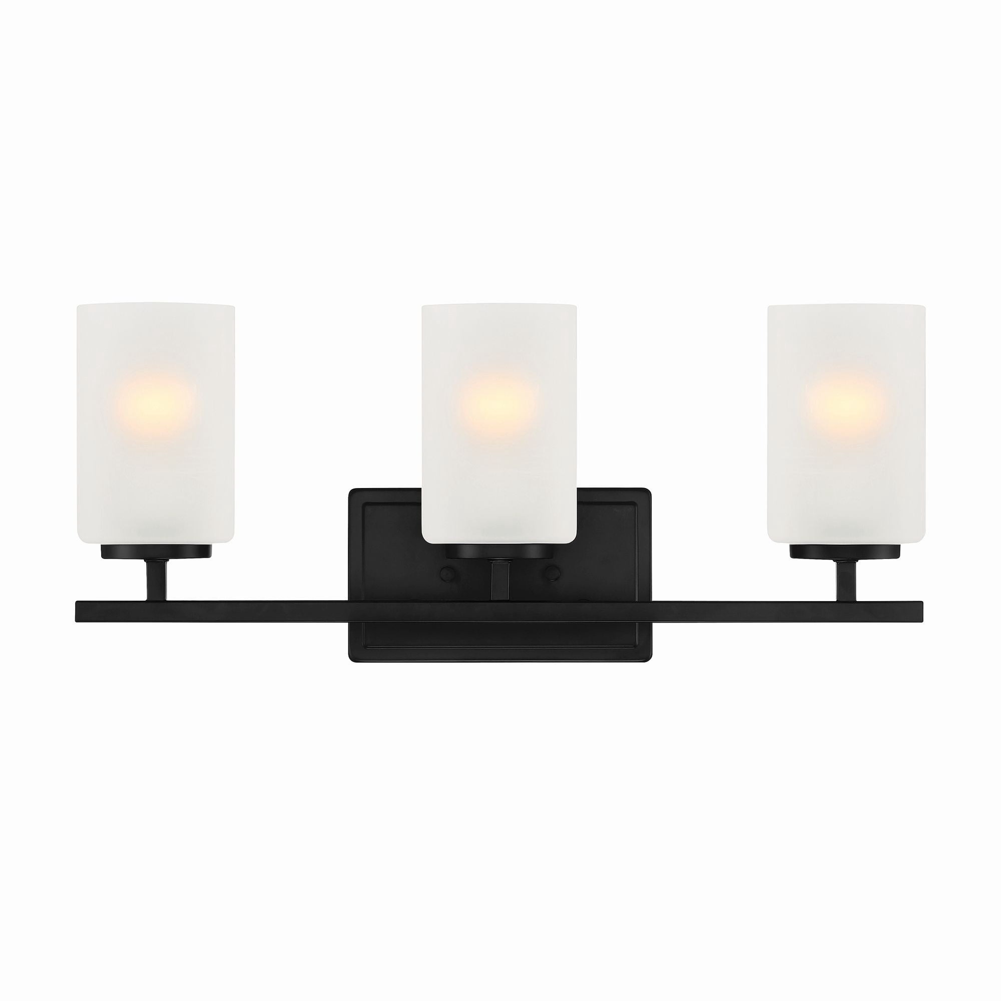Designers Fountain Carmine 3 Light Matte Black Bathroom Vanity Light Fixture, D239M-3B-MB