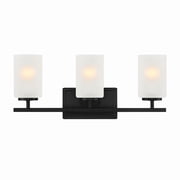 Designers Fountain Carmine 3 Light Matte Black Bathroom Vanity Light Fixture, D239M-3B-MB