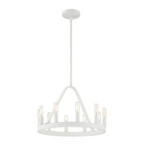Designers Fountain Carousel 10 Light Matte White Chandelier, D254C-10CH-MW