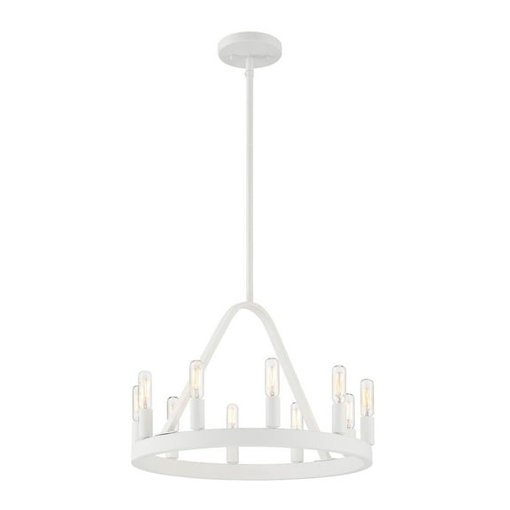 Designers Fountain Carousel 10 Light Matte White Chandelier, D254C-10CH-MW
