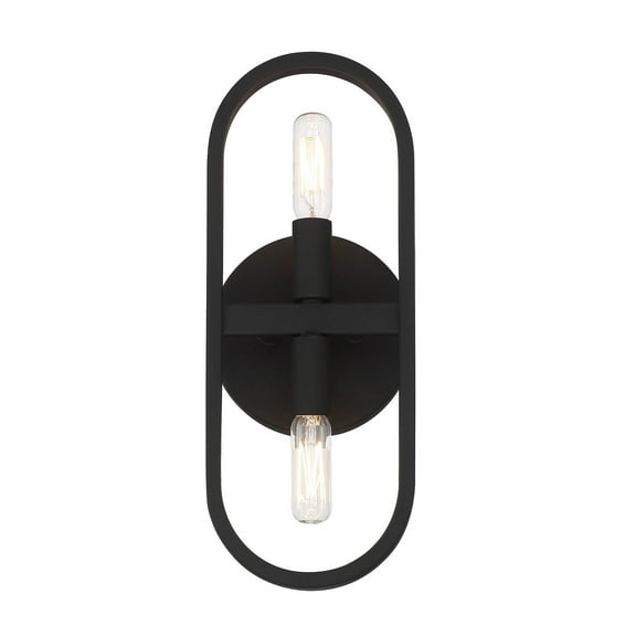 Designers Fountain Carousel 2 Light Black Wall Sconce Light, D254C-2WS-BK