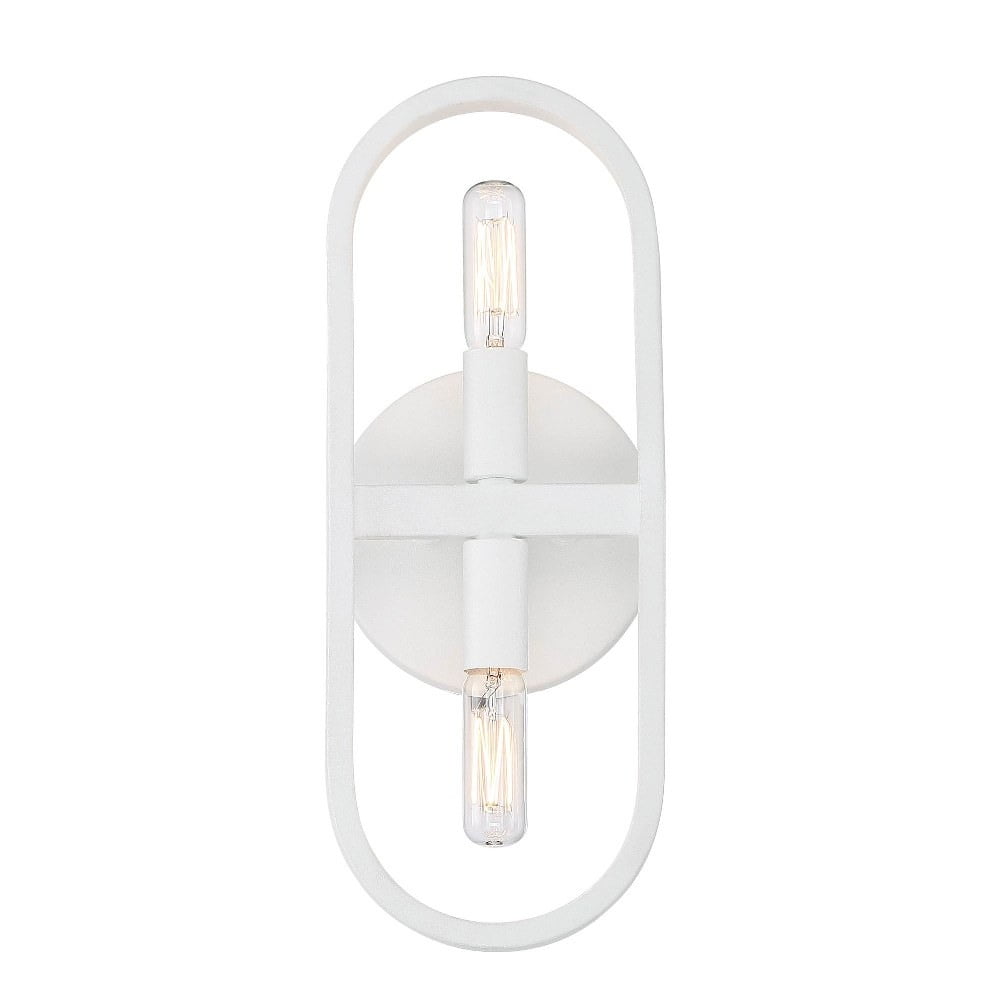 Elegant Matte White Dimmable Direct Wired Wall Sconce