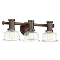 Designers Fountain Carson Satin Copper Bronze 3 Light Bathroom Vanity Light Fixture, 96503-SCB