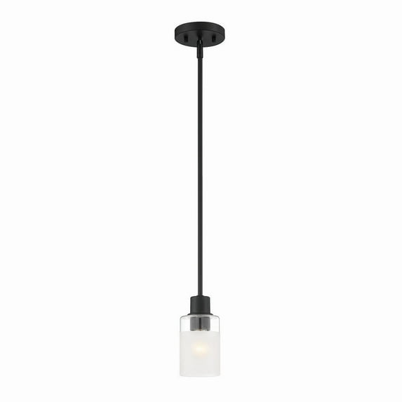 Designers Fountain Cedar Lane 1 Light Matte Black Pendant, D236M-4P-MB