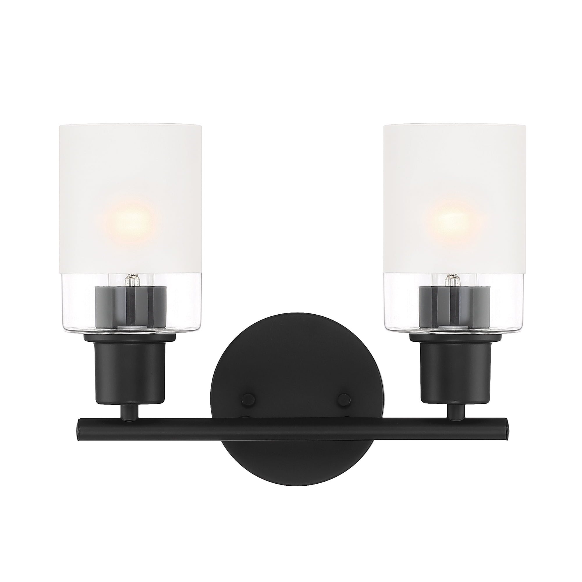 Designers Fountain Cedar Lane 2 Light Matte Black Bathroom Vanity Light ...