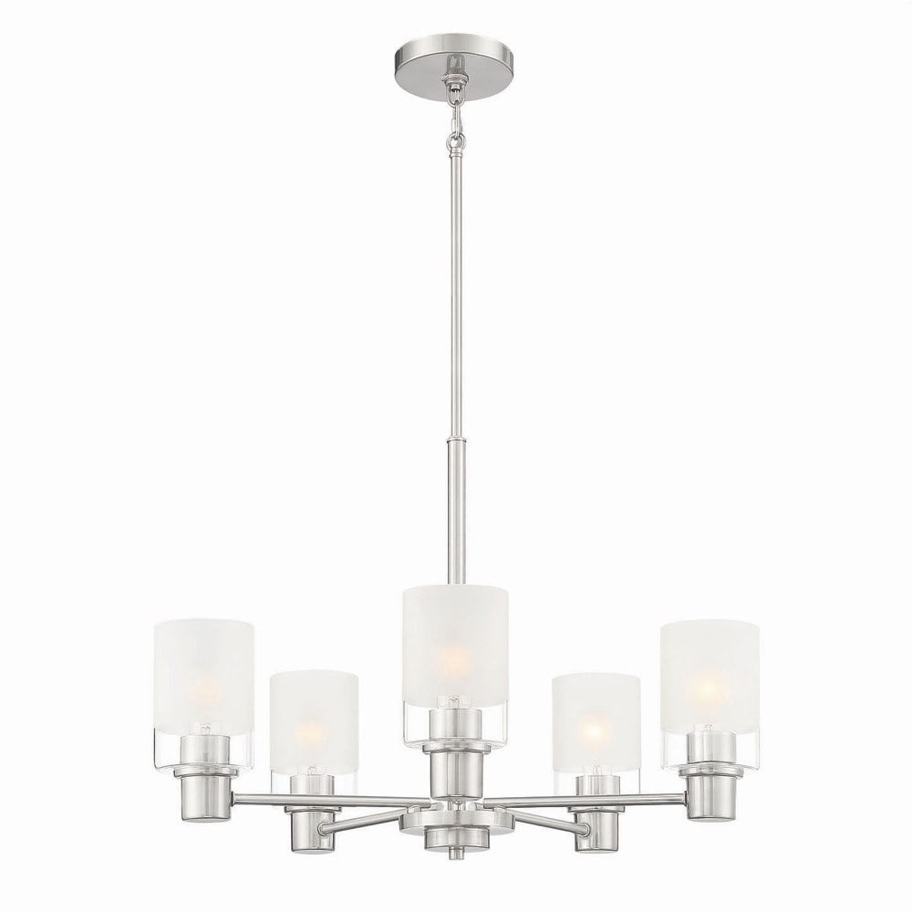 Cedar Lane Black and Brushed Nickel 5-Light Chandelier