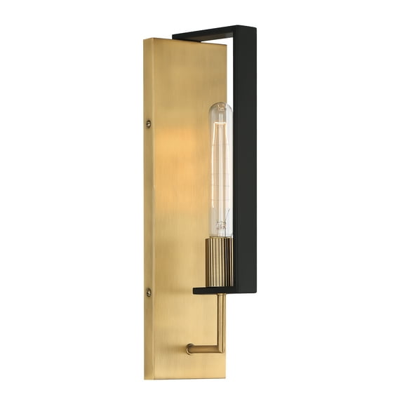 Designers Fountain Chicago PM 1 Light Old Satin Brass Wall Sconce Light, D233M-WS-OSB
