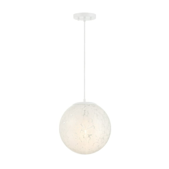 Designers Fountain Circo 12 inch 1-Light Matte White Modern Pendant Light, D282M-11P-MW