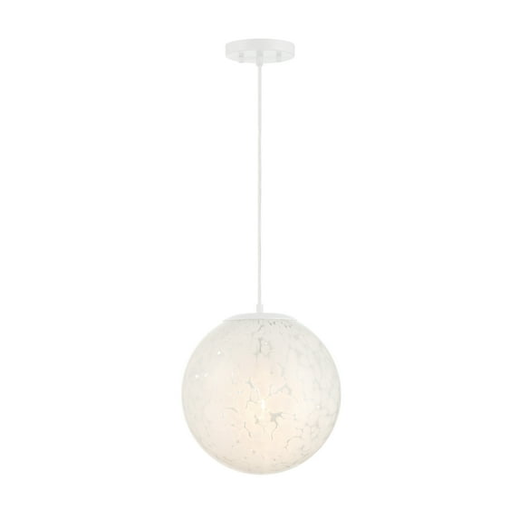 Designers Fountain Circo 12 inch 1-Light Matte White Modern Pendant Light, D282M-11P-MW