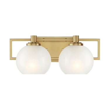 Designers Fountain Cowen 2 Light Brushed Gold Bathroom Vanity Light Fixture, 94502-BG