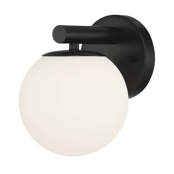 Designers Fountain Crown Heights 1 Light Matte Black Wall Sconce Light, D252C-WS-MB